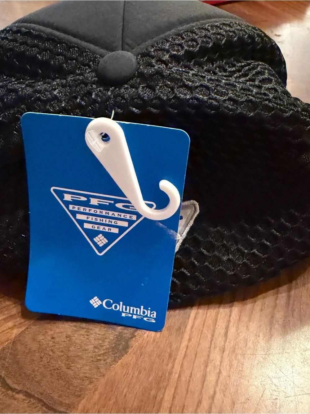 NEW Columbia PFG Black Trucker Hat with Mint Fishing Emblem